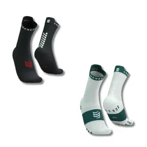 Pro Racing Socks V4.0 - Run High - Performans Çorabı - Koşu Çorabı | Compressport Sarı-Mavi - T3