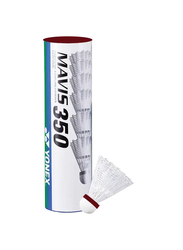 Tüy Top Mavis 350 Naylon 6'lı Beyaz - Kırmızı Bant | Yonex