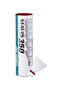 Tüy Top Mavis 350 Naylon 6'lı Beyaz - Kırmızı Bant | Yonex