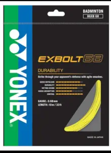 Exbolt 68 10m Badminton Kordajı - Sarı | Yonex