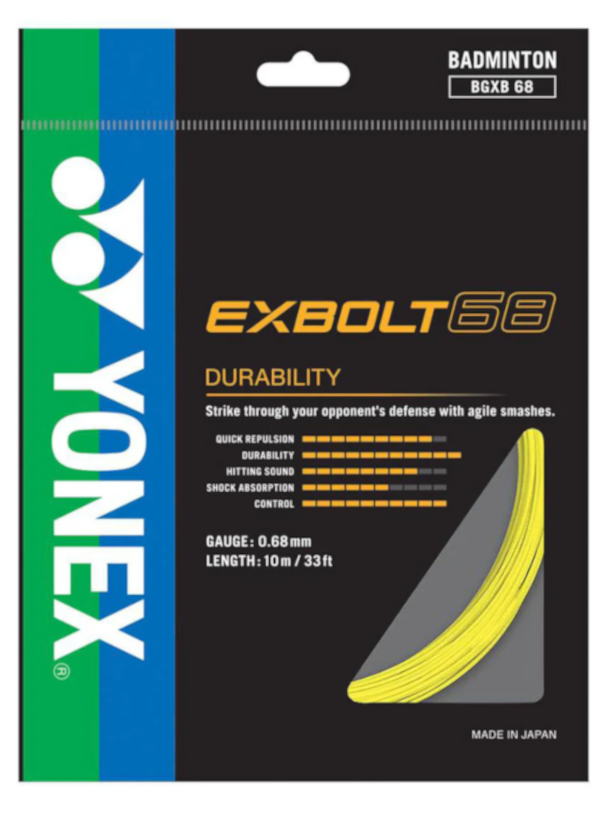 Exbolt 68 10m Badminton Kordajı - Sarı | Yonex