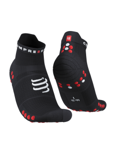 Pro Racing Socks V4.0 - Run Low Kısa - Performans Çorabı | Compressport Siyah / Kırmızı - T1