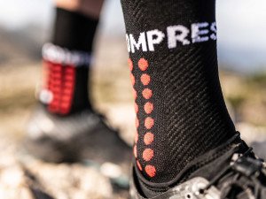 Ultra Patika Koşu Çorabı - Ultra Trail Socks |Compressport T4 - Siyah