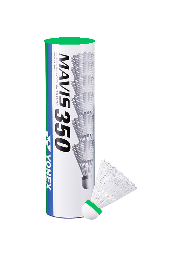 Tüy Top Mavis 350 Naylon 6'lı Beyaz - Yeşil Bant | Yonex