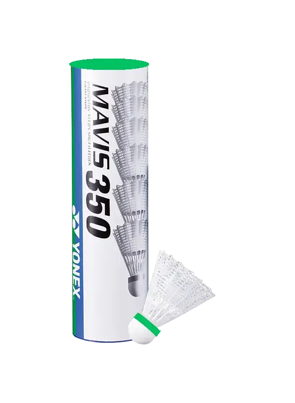Tüy Top Mavis 350 Naylon 6'lı Beyaz - Yeşil Bant | Yonex