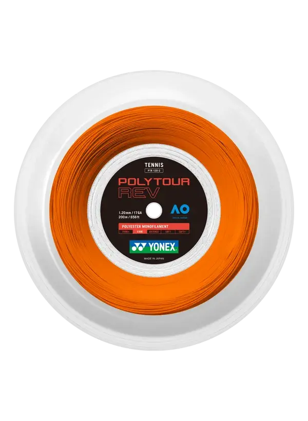PolyTour Rev 120 Monofilament 200m Tenis Kordajı - Turuncu |Yonex