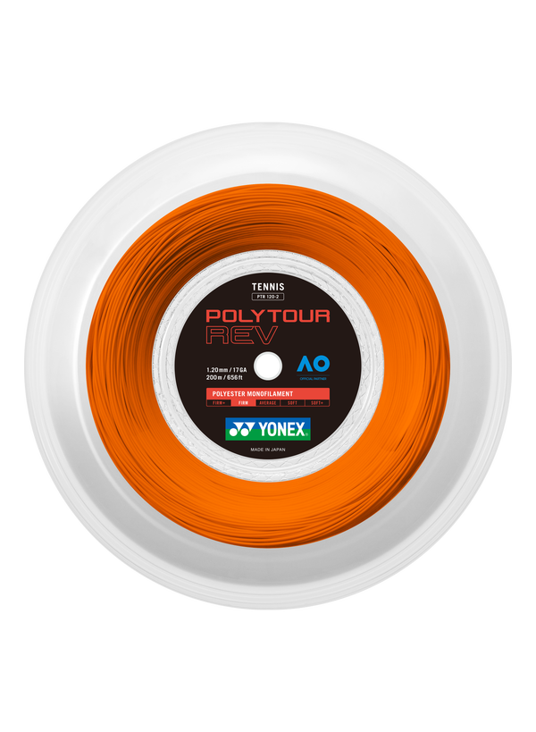PolyTour Rev 120 Monofilament 200m Tenis Kordajı - Turuncu |Yonex
