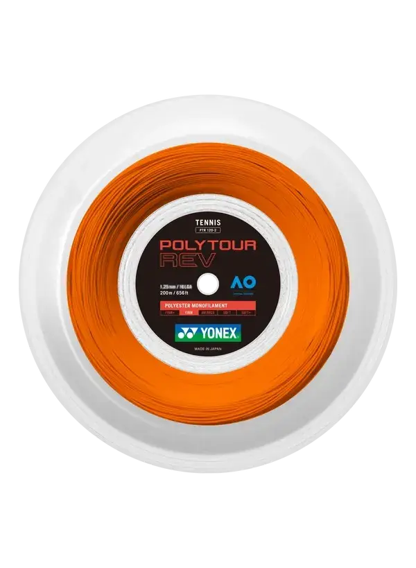 PolyTour Rev 125 Monofilament 200m Tenis Kordajı - Turuncu |Yonex