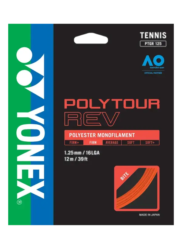 PolyTour Rev 125 Monofilament  12m Tenis Kordajı - Turuncu |Yonex