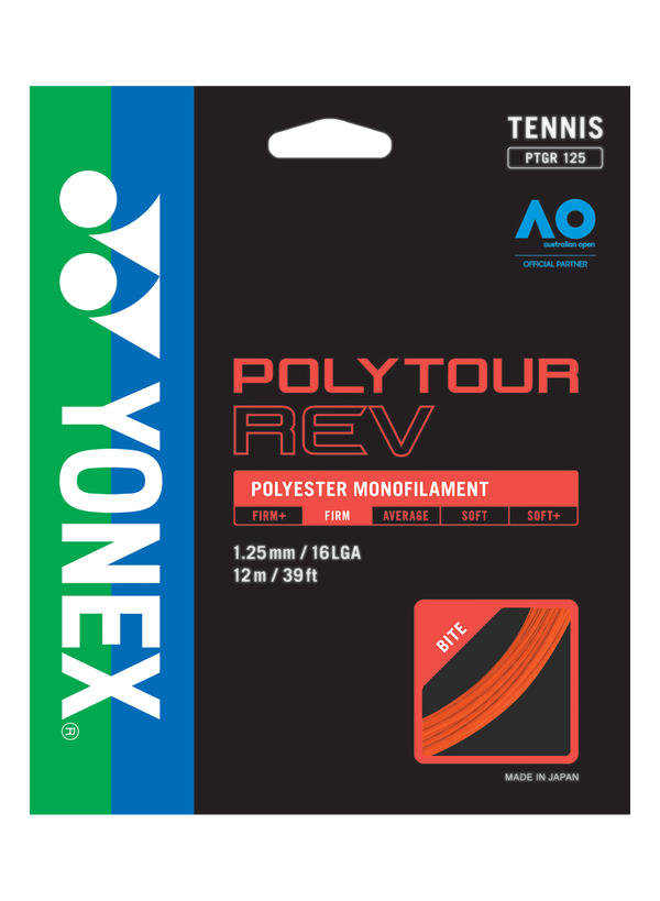 PolyTour Rev 125 Monofilament  12m Tenis Kordajı - Turuncu |Yonex