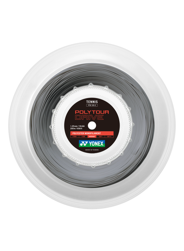 PolyTour Drive 125 Monofilament 200m Tenis Kordajı - Gri | Yonex