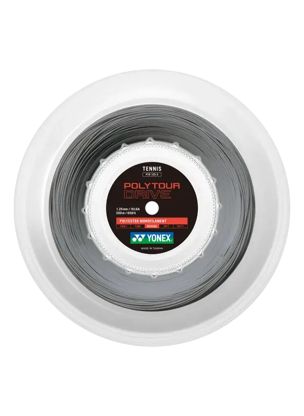PolyTour Drive 125 Monofilament 200m Tenis Kordajı - Gri | Yonex