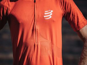 Trail Running - Patika Koşu Postural Yarım Fermuar Kısa Kollu Üst -Kırmızı | Compressport