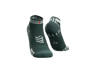 Pro Racing Socks V3.0 - Run Low - Performans Çorabı - Kısa  |Compressport T2 - Gümüş / Yeşil