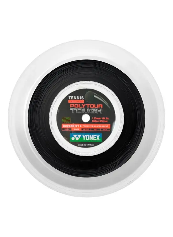Polytour Tough - 125 (12m) Tenis Kordajı - Siyah | Yonex