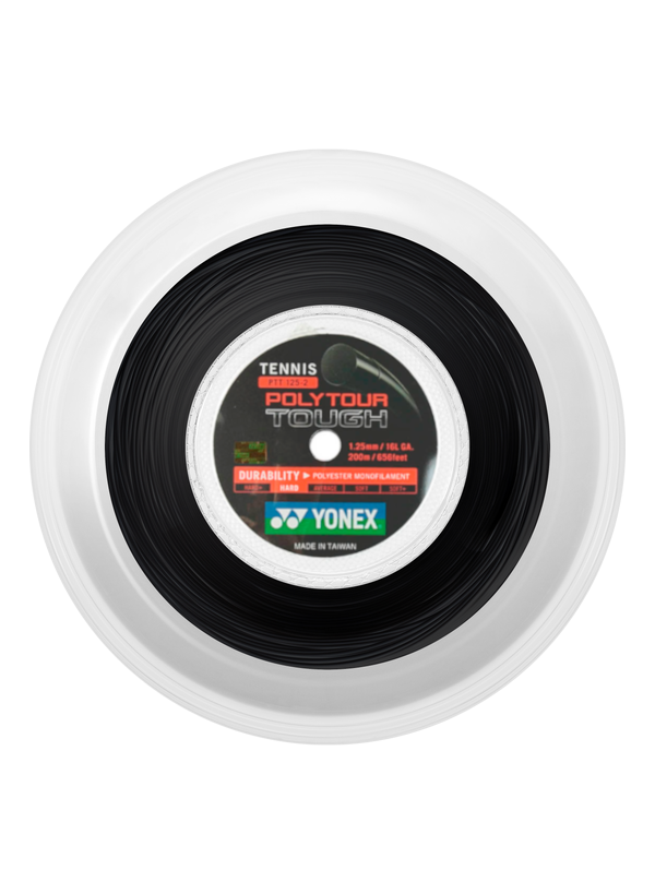 PolyTour Tough - 125 (200m) Tenis Kordajı - Siyah | Yonex