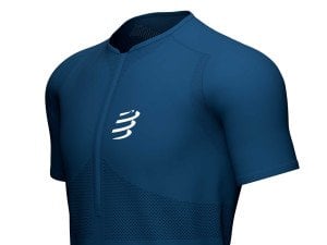 Trail Running - Patika Koşu Postural Yarım Fermuar Kısa Kollu Üst -Mavi | Compressport